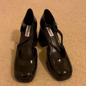 Steve Madden Glossy Black Heels